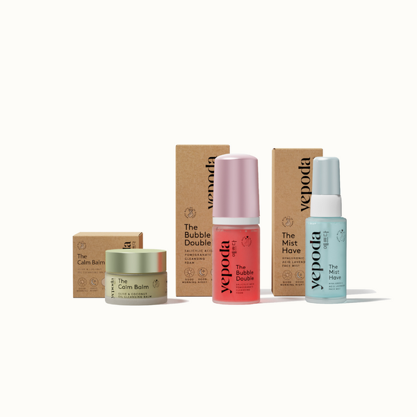 The Mini Daily Essentials Set - Mini Size Skincare Products - Yepoda
